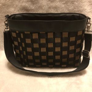 Messenger Leather & Nylon Shoulder Bag Carry All